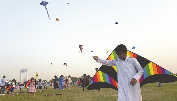 Almost every child wants to fly a kite at the Aspireu2019s 1st International Kite Festival. PICTURE: Joey Aguilar