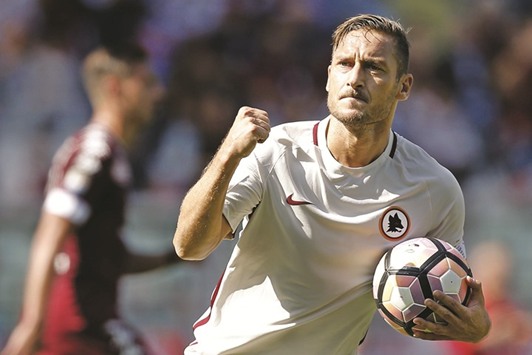 File picture of AS Romau2019s forward Francesco Totti.