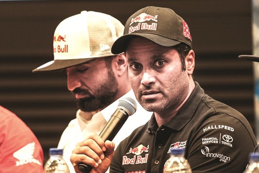 Qataru2019s Nasser Saleh al-Attiyah at the pre-event press conference of the FIA World Cup event in Abu Dhabi earlier this month.