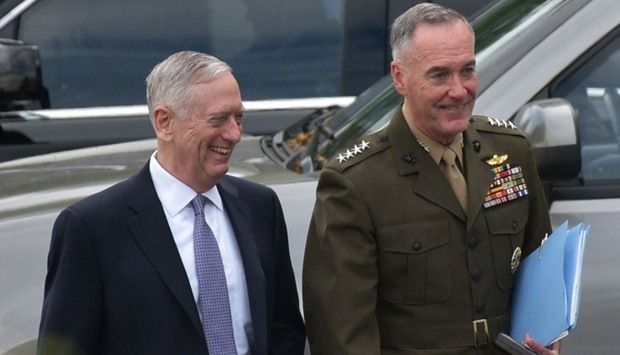 US Defense Secretary James Mattis (L) and Chairman of the Joint Chiefs of Staff Joseph Dunford 