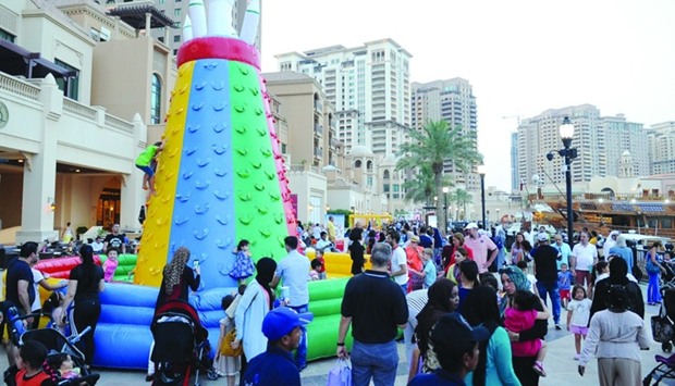 Some of the inflatable play areas along the boardwalk. PICTURE: Nasar TK.