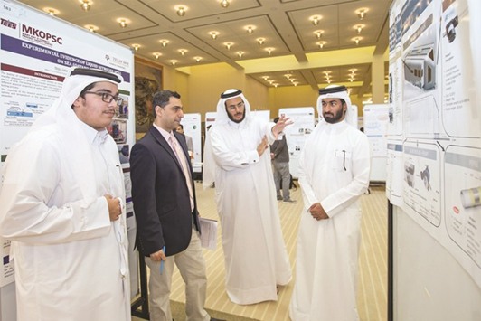 Tamuq students and researchers displayed research findings and outcomes of their recent projects.