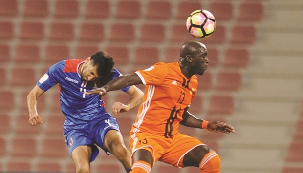 Action from the Umm Salal-Al Shahaniya match in the Emir Cup yesterday.