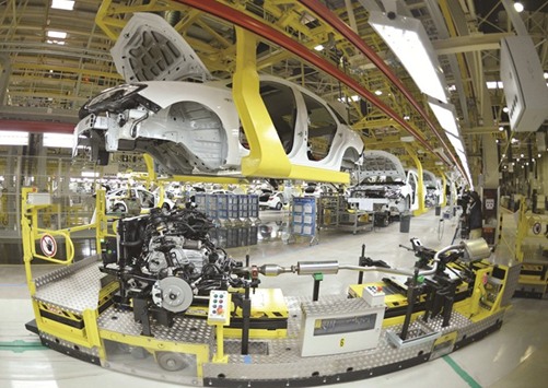 General Motors Buick cars being assembled at Wuhan auto plant in China. Growth in Chinau2019s manufacturing sector slowed faster than expected in April, an official survey showed yesterday, as producer price inflation cooled and policymakersu2019 efforts to reduce financial risks in the economy weighed on demand.