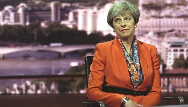 Theresa May attends the BBCu2019s Marr Show in London