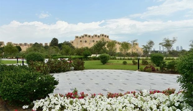 A view of a section of the Qatar University campus.