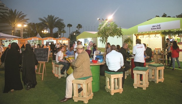 Visitors flock to Ezdan Mallu2019s pavilion at QIFF 2017.