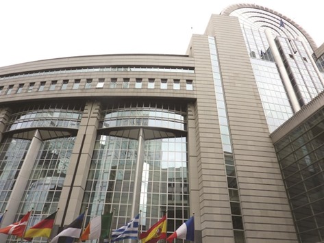 The European Union headquarters is seen in Brussels. The EU leaders are stepping up efforts to deal with the more than $1.1tn in non-performing debt weighing down the blocu2019s lenders.