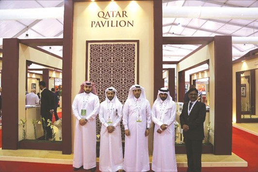 Tasdeer delegates at the Qatar Pavilion during the Big 5 Saudi expo.