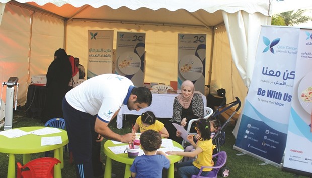The QCS booth at the food festival.
