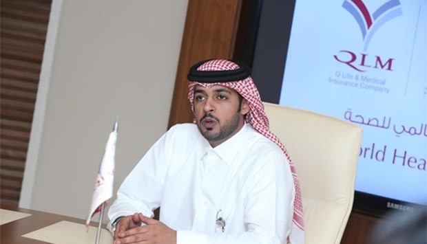Salem al-Mannai unveils QLM's free health check up on World Health Day.