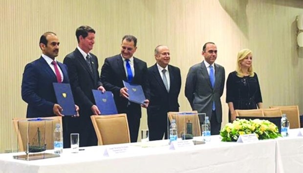 QP and ExxonMobil sign the exploration and production sharing agreement with Cyprus.