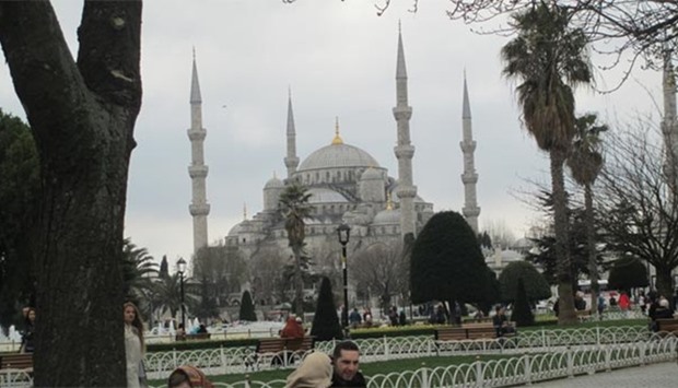 The Sultanahmet Camii, also known as the Blue Mosque, in Istanbul.