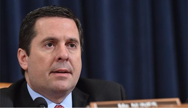 Devin Nunes is seen during the House Permanent Select Committee on Intelligence hearing on Russian actions during the 2016 election campaign on Capitol Hill in Washington, DC.
