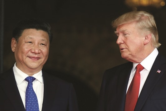 US President Donald Trump meets Chinese President Xi Jinping at Mar-a-Lago estate in Palm Beach.