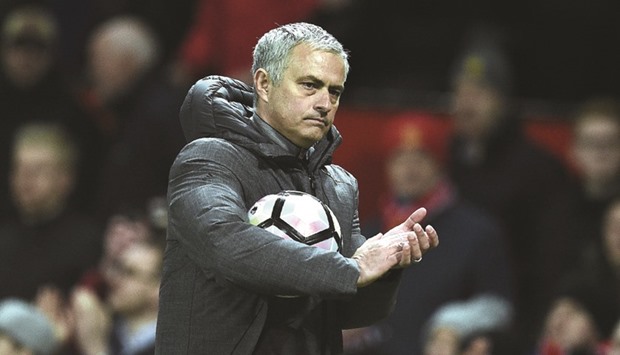 Manchester Unitedu2019s manager Jose Mourinho. (AFP)