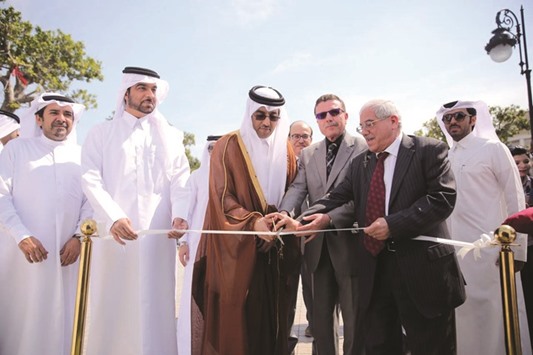 Officials at the opening of the exhibition.