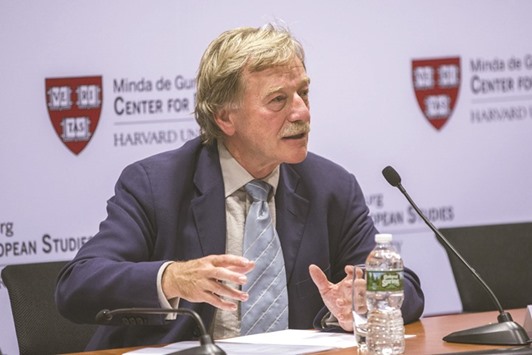Yves Mersch, member of the executive board of the European Central Bank, speaks during a European Economic Policy Forum lecture at Harvard University in Cambridge, Massachusetts in October 2016. The Luxembourgeru2019s comments on Friday come a day after President Mario Draghi quashed the idea that forward guidance u2014 let alone policy u2014 will be altered just yet.