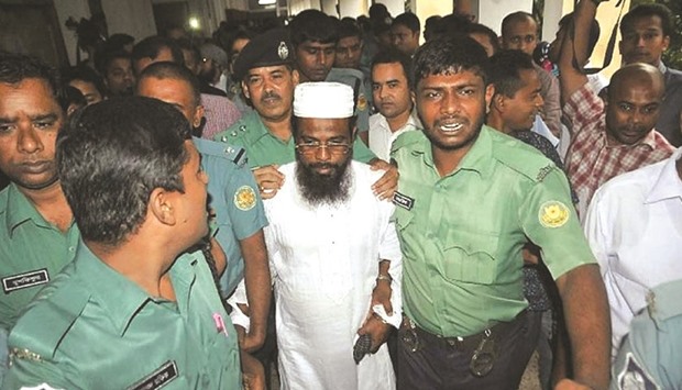 In this file photo, Mufti Abdul Hannan being taken for a court hearing.