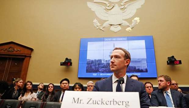 Facebook CEO Mark Zuckerberg testifies before a House Energy and Commerce Committee hearing regarding the companyu2019s use and protection of user data on Capitol Hill in Washington, US