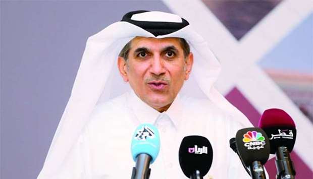 Youssef al-Emadi addresses the Qatari-Omani Joint Entrepreneurs Meeting in Doha on Wednesday.