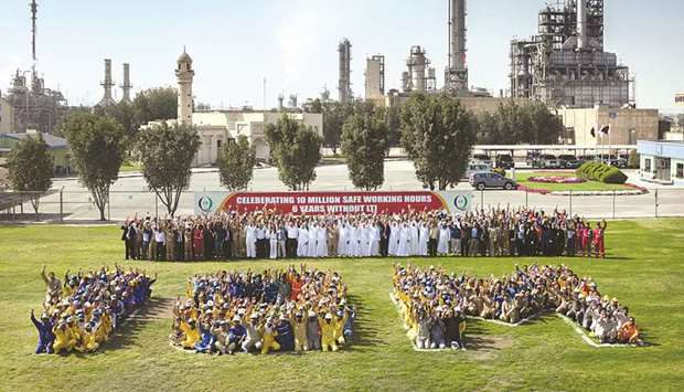Qafac employees during the celebrations.