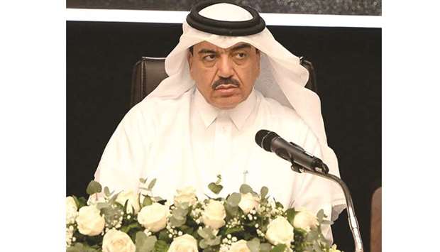 HE the Minister of Municipality and Environment Mohamed bin Abdullah al-Rumaihi at the meeting.
