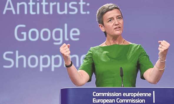 The European Unionu2019s top antitrust regulator, Margrethe Vestager.