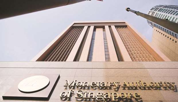 A general view of the Monetary Authority of Singapore headquarters. Singaporeu2019s central bank tightened monetary policy for the first time in six years yesterday, saying the city-stateu2019s economy is expected to continue growing steadily even as it acknowledged risks from a trade spat between the United States and China.