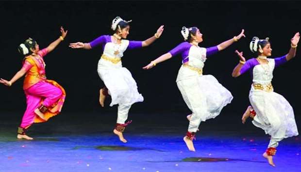 Indian dancers perform at the show.  PICTURES: Jayan Orma