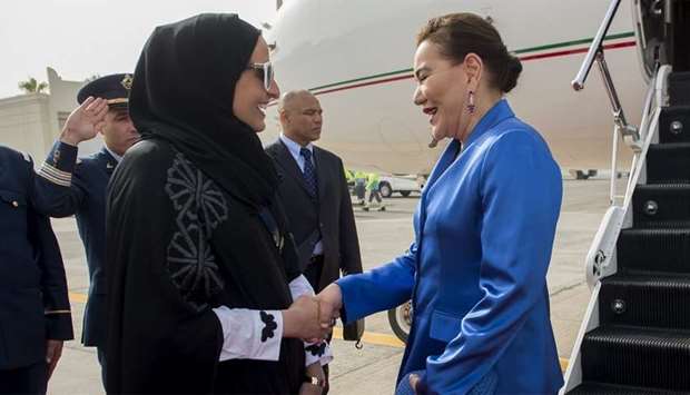 Sheikha Al Mayassa welcomes Princess Lalla Hasna of Morocco