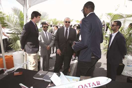 HE Sheikh Ahmed during his tour of the exhibition.