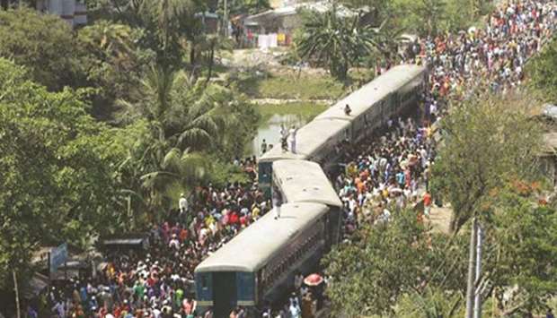 Four carriages of a train travelling from Jamalpur to Dhaka derailed in Tongi yesterday.