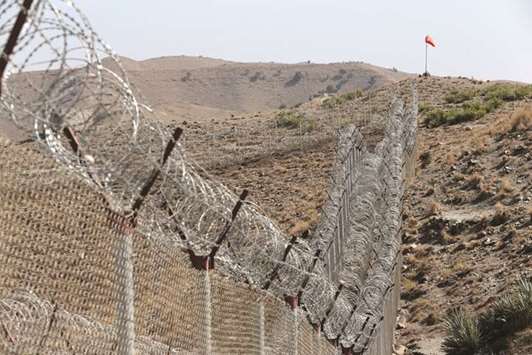 A view of the border fence outside the Kitton outpost in North Waziristan, on the border with Afghanistan.