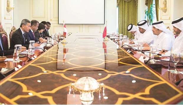 The Qatar-Singapore high-level joint committee met for the first time in Doha yesterday.