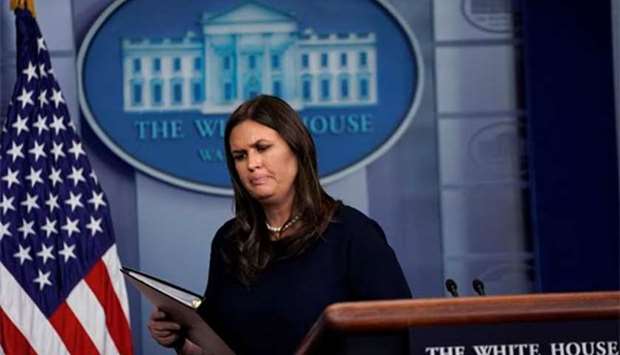 White House Press Secretary Sarah Sanders says a decision on further sanctions will be made in the near future.