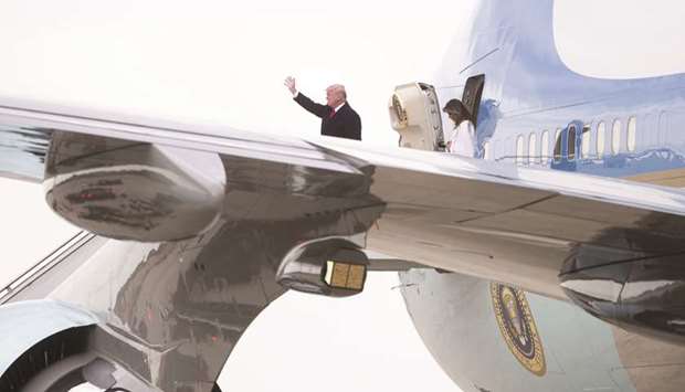 US President Donald Trump and First Lady Melania Trump disembark Air Force One while arriving at Joint Base Andrews, Maryland, on April 2. While Nafta talks are continuing on less contentious topics such as the environment and financial services, they werenu2019t the catalysts that spurred Trump to call for a renegotiation of the decades-old trade deal in the first place.
