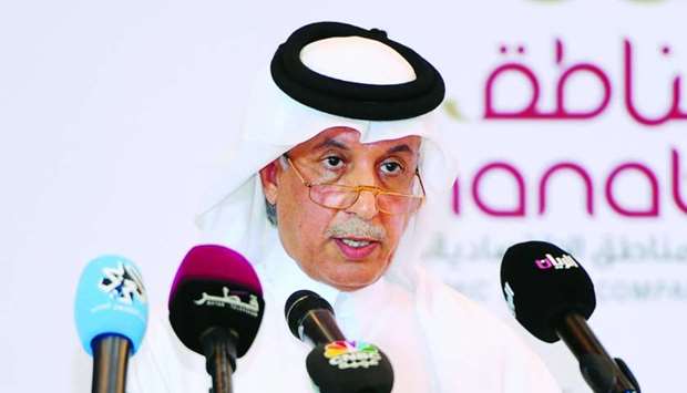 Al-Muraikhi addressing the Qatar-India Business and Investment Conference at the Rotana City Center Hotel on Monday. PICTURE: Ram Chand