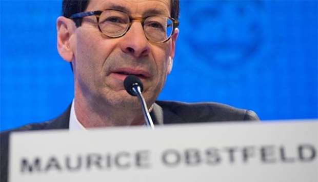 Maurice Obstfeld, Economic Counsellor and Director of the Research Department at the IMF, holds a press briefing in Washington on Tuesday.