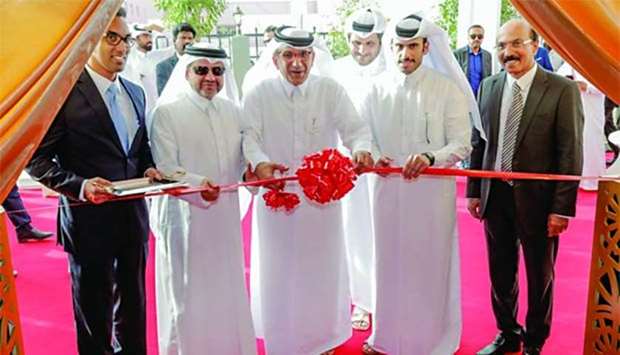 From left: Rollin Jacob Koshy, Major General Abdul Aziz Ansari, Yousuf al-Emadi, Rashid, Sheikh Khalifa bin Jassem al-Thani and Jacob Koshy at the inauguration ceremony.