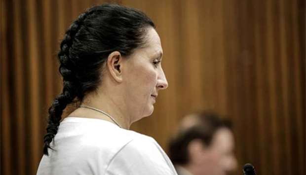 Vicki Momberg looks on during her appeal trial at the Randburg Magistrate Court in Johannesburg on Wednesday.