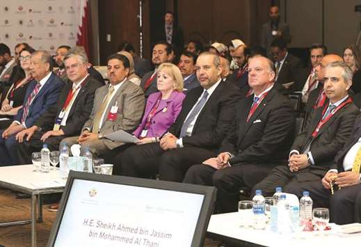 HE Sheikh Ahmed and other dignitaries at the forum.