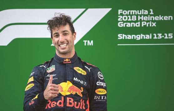 Daniel Ricciardo, winner in China at the weekend and one of the hottest properties on the market, is out of contract with Red Bull at the end of the year. (AFP)