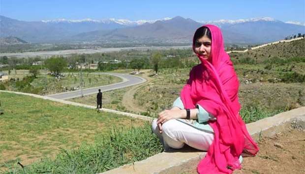 Pakistani activist and Nobel Peace Prize laureate Malala Yousafzai  is seen during her hometown visit last week.