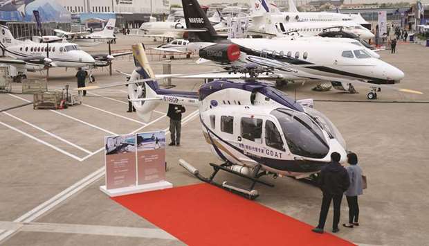 People visit the Asian Business Aviation Conference and Exhibition at Hongqiao International Airport in Shanghai, China. Asiau2019s super-wealthy are increasingly opting for second-hand private jets rather than buying new ones, as private buyers look for deep discounts and shorter waiting times, aircraft brokers said.