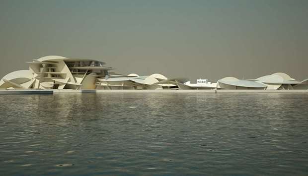 National Museum's West view from the Doha Bay