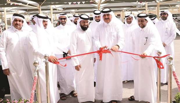 HE the Minister of Municipality and Environment Mohamed bin Abdullah al-Rumaihi and other dignitaries at the inauguration of the Animal Production Research Station in Sheehaniya Municipality yesterday. PICTURES: Shaji Kayamkulam