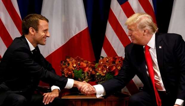 Trump meets with French President Macron (file photo)