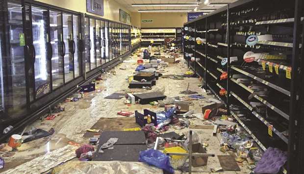 A supermarket lies bare after looting during protests against the governmentu2019s reforms in the Institute of Social Security (INSS) in Managua.