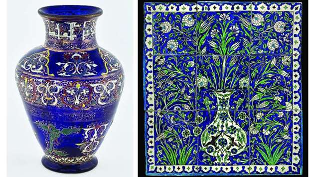 An exquisite vase and  Syria Matters to display pre-Islamic artefacts such as Islamic glass, ceramics and textiles